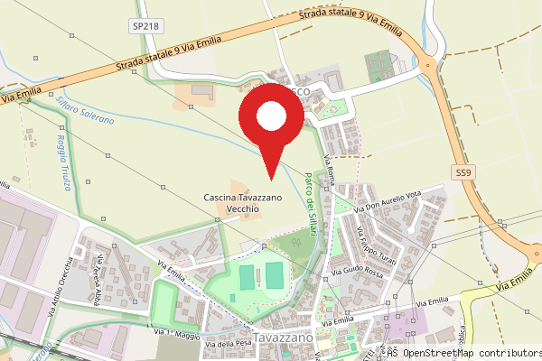 Mappa di Tavazzano con Villavesco